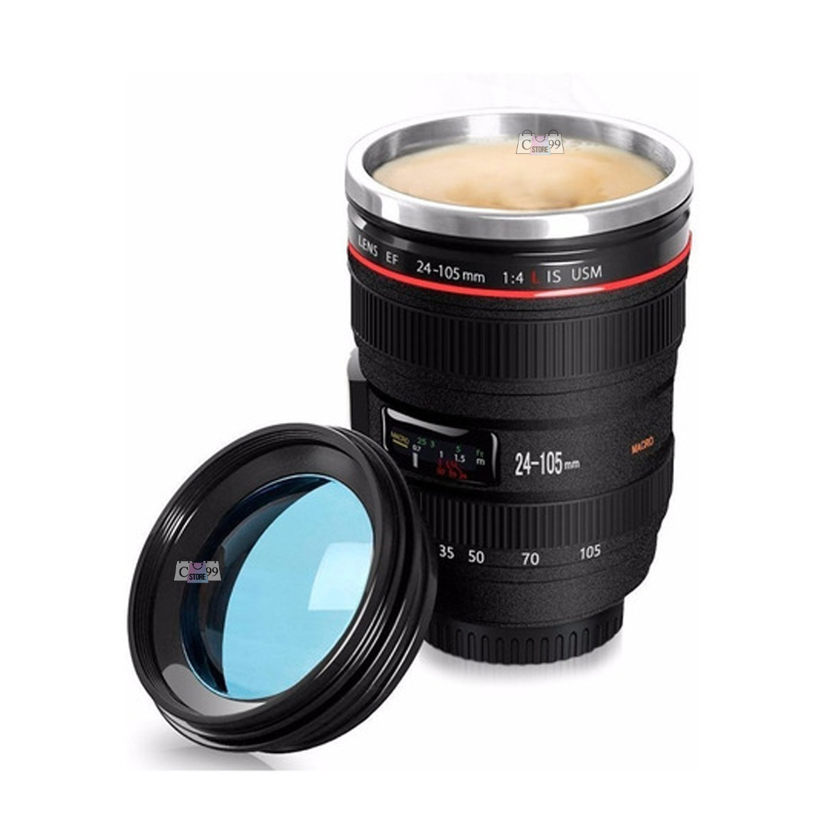 Vaso Taza Tipo Lente De Cámara